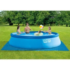 Kit Piscine hors sol autoportante INTEX - Easy Set™ - 457 x 107 cm - Ronde (Pompe, bâche, tapis de sol, échelle) - 26166NP