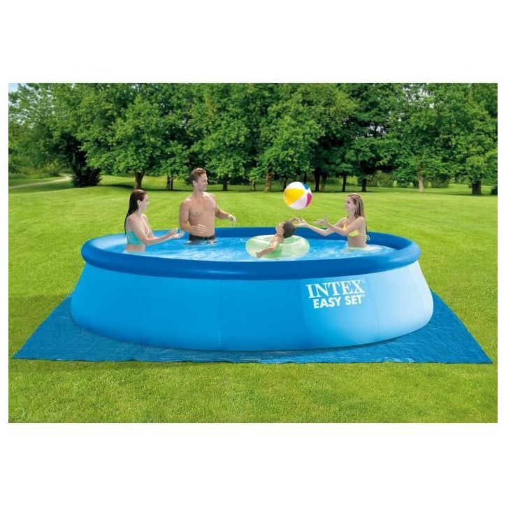 Kit Piscine hors sol autoportante INTEX - Easy Set™ - 457 x 107 cm - Ronde (Pompe, bâche, tapis de sol, échelle) - 26166NP Kit Piscine hors sol autoportante INTEX - Easy Set™ - 457 x 107 cm - Ronde (Pompe, bâche, tapis de sol, échelle) - 26166NP