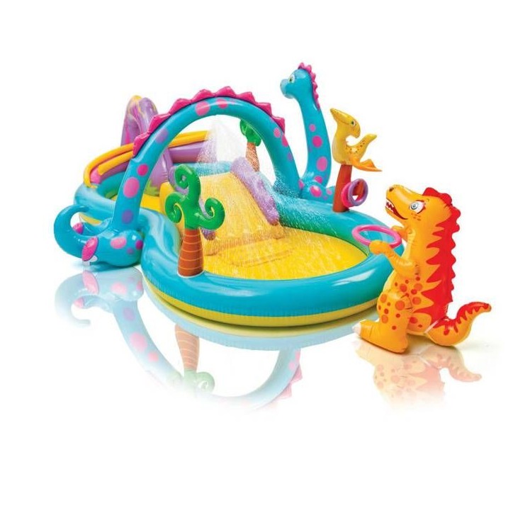 Intex Dinoland Piscine Gonflable Aire de Jeux pour Enfants Piscine de Jardin 90805