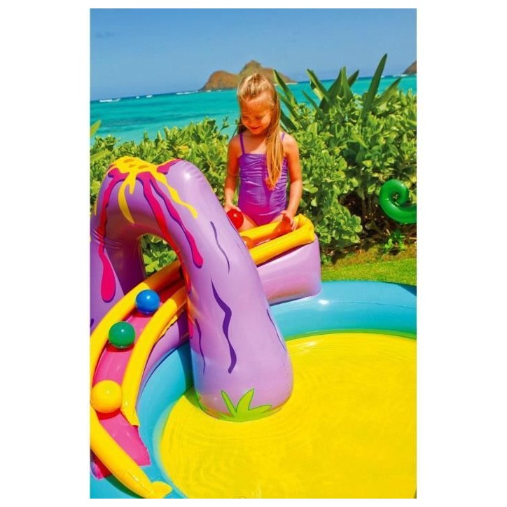 Intex Dinoland Piscine Gonflable Aire de Jeux pour Enfants Piscine de Jardin 90805