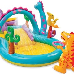 Intex Dinoland Piscine Gonflable Aire de Jeux pour Enfants Piscine de