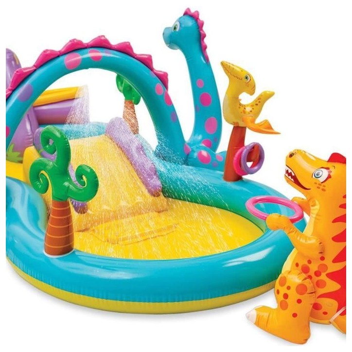 Intex Dinoland Piscine Gonflable Aire de Jeux pour Enfants Piscine de Jardin 90805