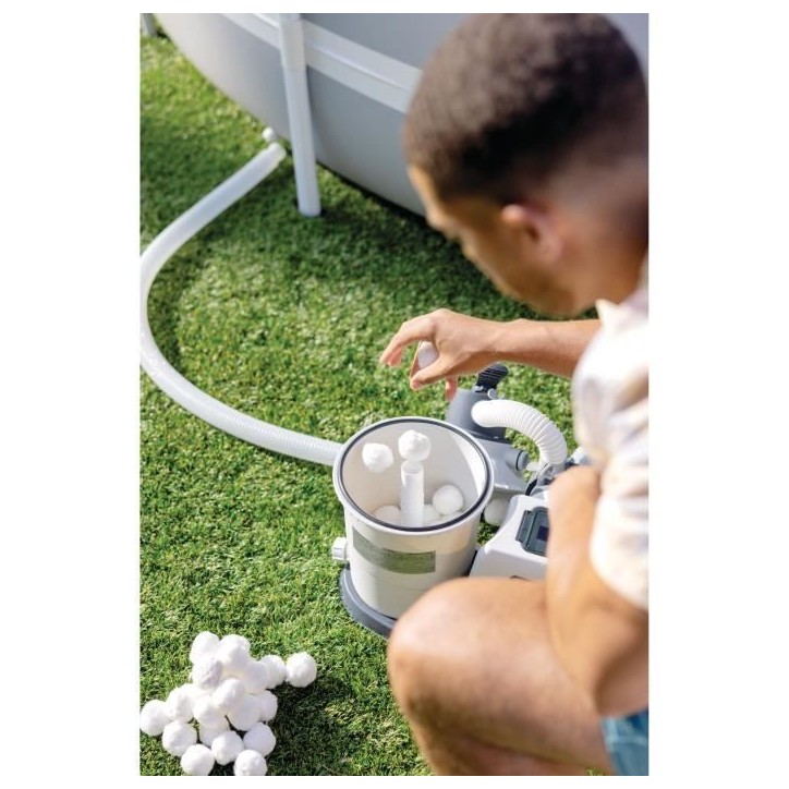 Balles Filtrantes - INTEX - Finesse de filtration 3 a 5 microns - Durée de vie 3 a 5 ans