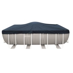 Bâche d'hivernage pour piscine tubulaire rectangulaire Intex L 7,32 x