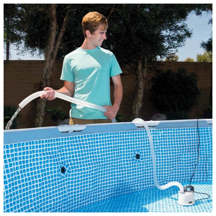 Pompe vide piscine - Intex - 28606 - Puissance moteur 99W - Débit 3595L/h