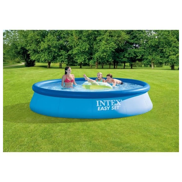 Kit Piscine hors sol autoportante INTEX - Easy Set™ - 396 x 84 cm - Ronde (Livrée avec une pompe et cartouche) - 28142NP Kit Piscine hors sol autoportante INTEX - Easy Set™ - 396 x 84 cm - Ronde (Livrée avec une pompe et cartouche) - 28142NP