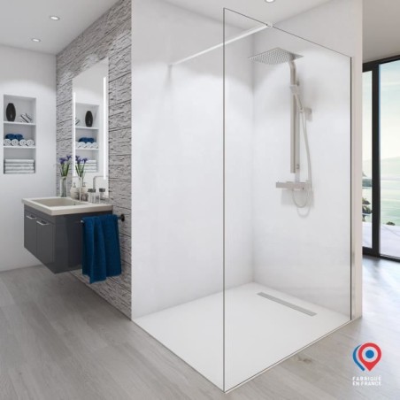 Paroi de douche - AURYS - BALEARES - Verre Timesless clair 6 mm - L.19