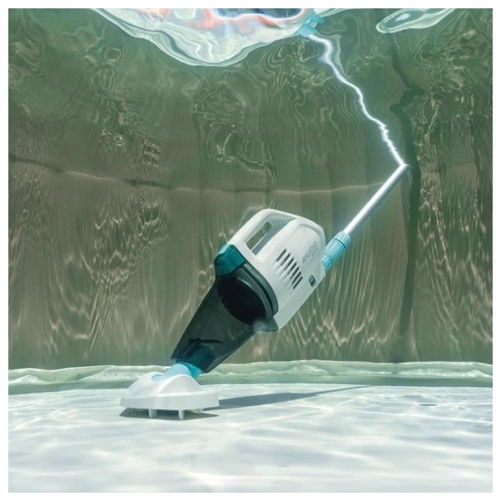 Nettoyeur pour piscine et spa INTEX ZR100 - Autonomie 50 mn - Chargeur USB + 2 brosses interchangeables inclus