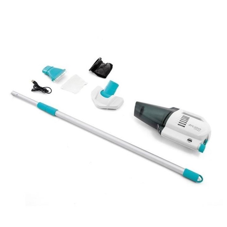 Nettoyeur pour piscine et spa INTEX ZR100 - Autonomie 50 mn - Chargeur USB + 2 brosses interchangeables inclus
