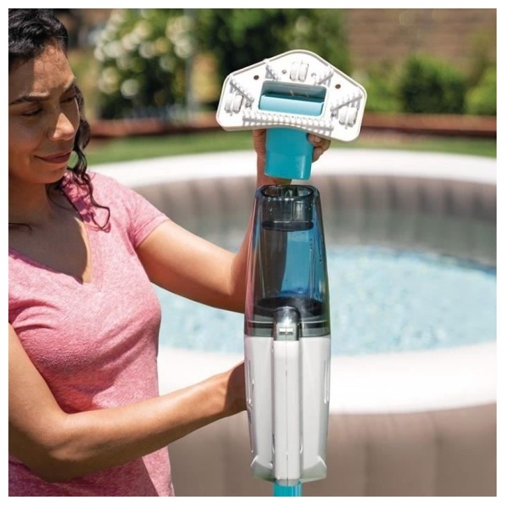 Nettoyeur pour piscine et spa INTEX ZR100 - Autonomie 50 mn - Chargeur USB + 2 brosses interchangeables inclus