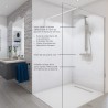 Paroi de douche - AURYS - BALEARES - Verre Timesless clair 6 mm - L.19