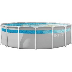 Kit Piscine hors sol tubulaire INTEX - Prism Frame Clear Window - 488