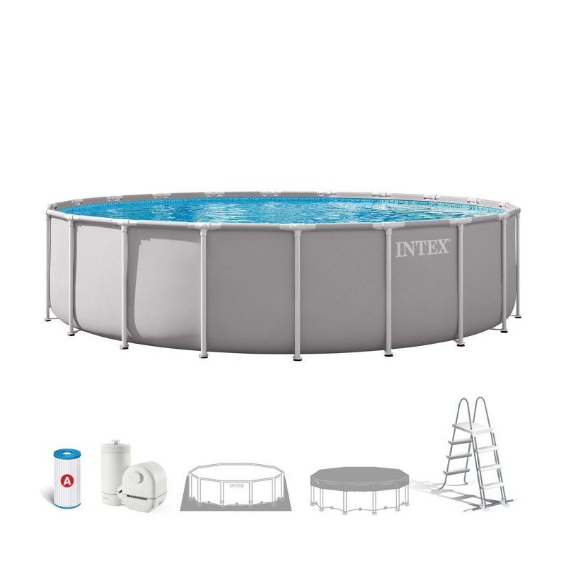 Kit Piscine hors sol tubulaire INTEX - Pris Frame - 610 x 132 cm - Ron
