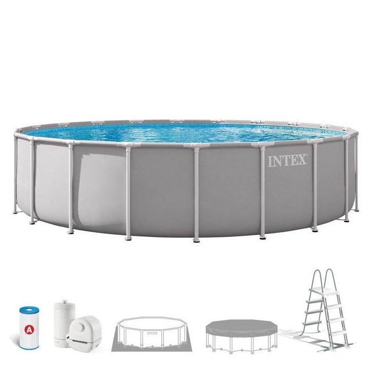 Kit Piscine hors sol tubulaire INTEX - Pris Frame - 610 x 132 cm - Ronde - 26756ND Kit Piscine hors sol tubulaire INTEX - Pris Frame - 610 x 132 cm - Ronde - 26756ND