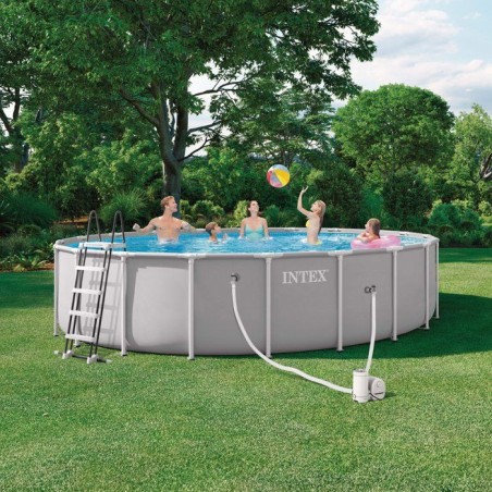 Kit Piscine hors sol tubulaire INTEX - Pris Frame - 610 x 132 cm - Ronde - 26756ND
