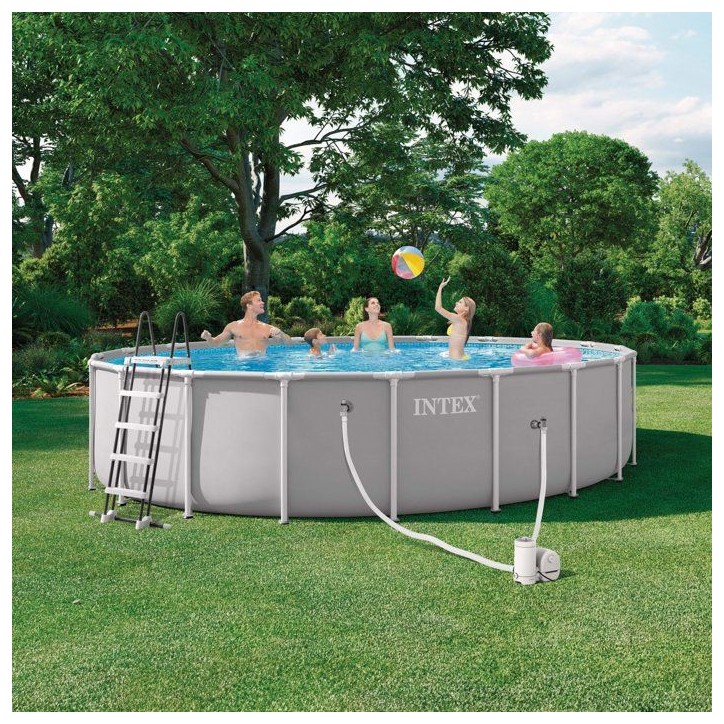 Kit Piscine hors sol tubulaire INTEX - Pris Frame - 610 x 132 cm - Ronde - 26756ND Kit Piscine hors sol tubulaire INTEX - Pris Frame - 610 x 132 cm - Ronde - 26756ND