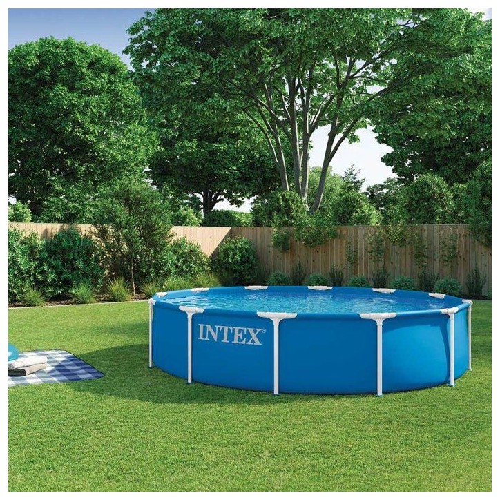 Kit Piscine hors sol tubulaire INTEX - Metal Frame - 305 x 76 cm - Ronde (avec épurateur a cartouches) - 28202ND Kit Piscine hors sol tubulaire INTEX - Metal Frame - 305 x 76 cm - Ronde (avec épurateur a cartouches) - 28202ND
