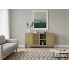 Buffet INTI – Chene Safir – 3 portes, 2 niches – 164 x 44 x 80 c
