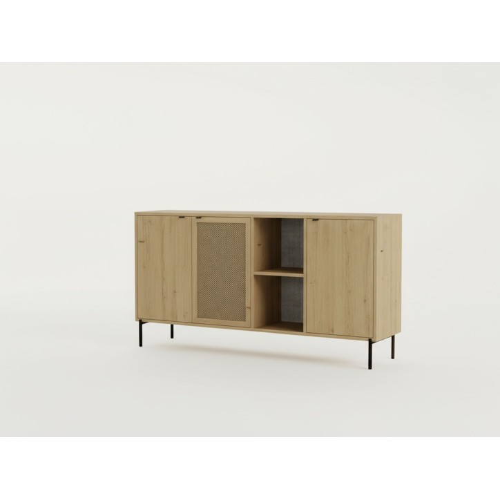 Buffet INTI – Chene Safir – 3 portes, 2 niches – 164 x 44 x 80 cm