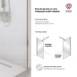 Paroi de douche - AURYS - BALEARES - Verre Timesless clair 6 mm - L.198 x l.100 cm