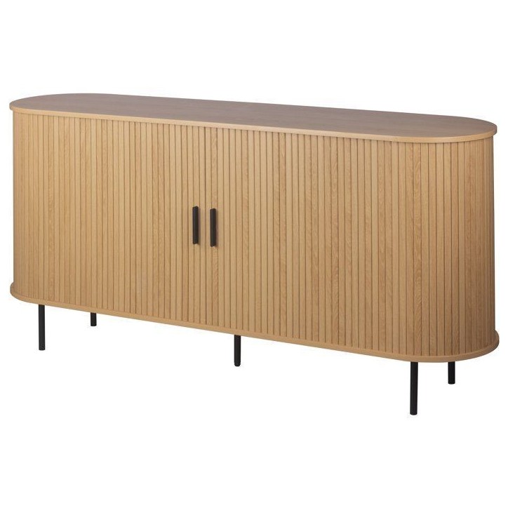 Buffet KAJSA - Chene & Noir - 2 portes - 160 x 40 x 80 cm