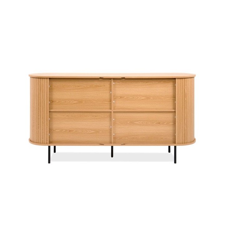 Buffet KAJSA - Chene & Noir - 2 portes - 160 x 40 x 80 cm