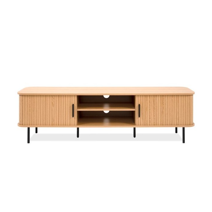 Meuble TV KAJSA - Chene & Noir - 160 x 40 x 45 cm Meuble TV KAJSA - Chene & Noir - 160 x 40 x 45 cm