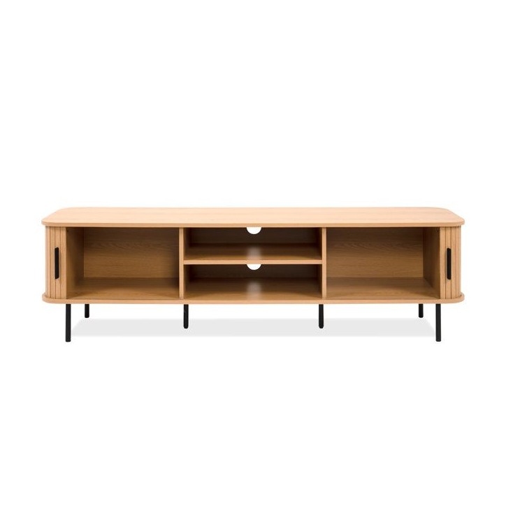 Meuble TV KAJSA - Chene & Noir - 160 x 40 x 45 cm Meuble TV KAJSA - Chene & Noir - 160 x 40 x 45 cm