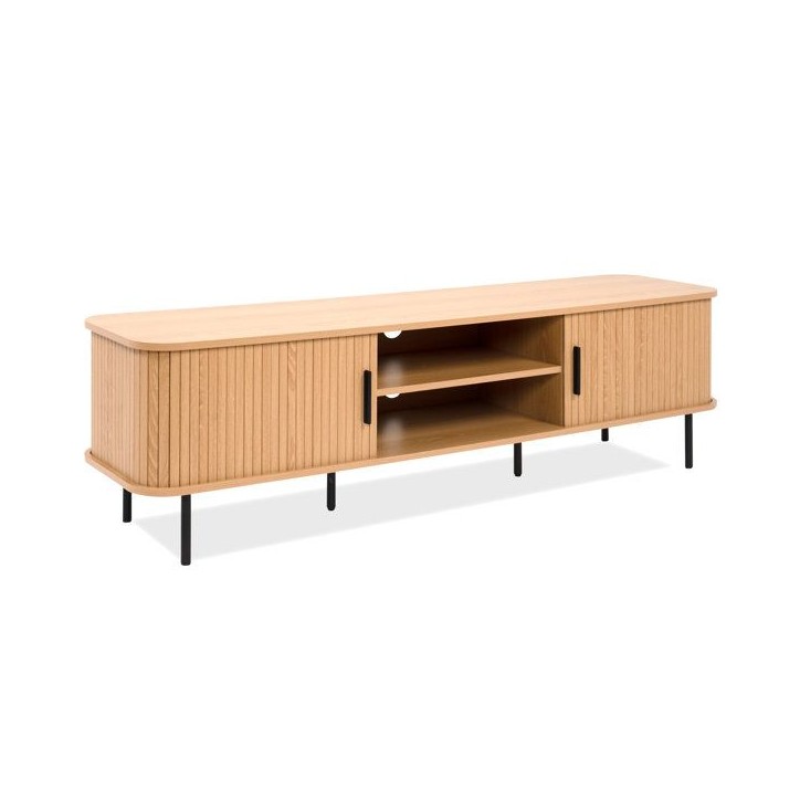 Meuble TV KAJSA - Chene & Noir - 160 x 40 x 45 cm Meuble TV KAJSA - Chene & Noir - 160 x 40 x 45 cm