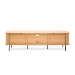 Meuble TV KAJSA - Chene & Noir - 160 x 40 x 45 cm