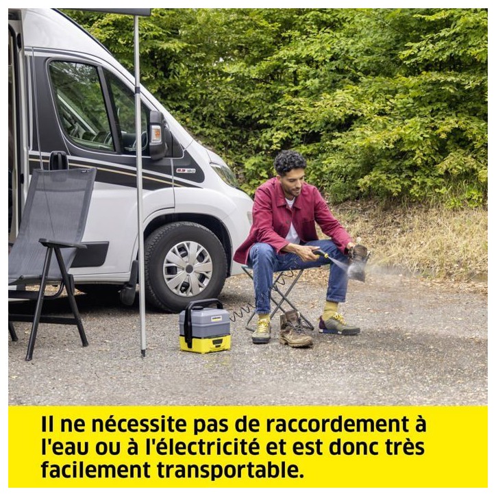 Nettoyeur haute pression - KARCHER - OC 3 PLUS - Compact - Sur batterie - Nettoyage mobile Nettoyeur haute pression - KARCHER - OC 3 PLUS - Compact - Sur batterie - Nettoyage mobile