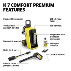 Nettoyeur haute pression KARCHER K 7 Comfort Premium - 600 L/h - 3000W - 180 bar