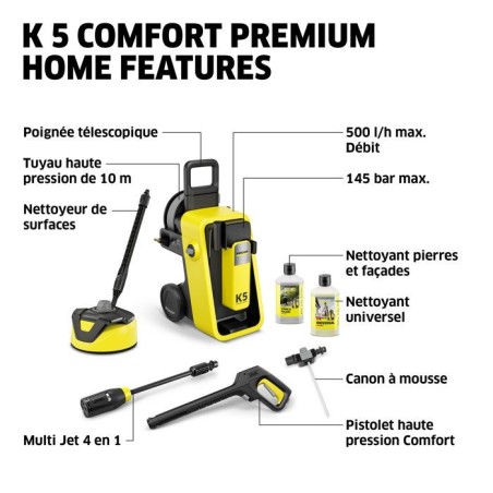 Nettoyeur haute pression KARCHER K 5 Comfort Premium Home - 500 L/h - 2100 W - 145 bar