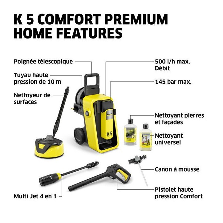 Nettoyeur haute pression KARCHER K 5 Comfort Premium Home - 500 L/h - 2100 W - 145 bar