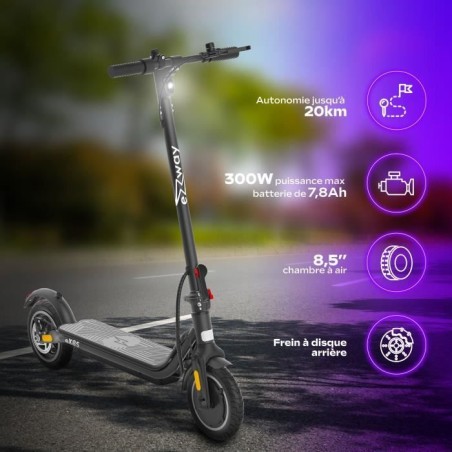 Trottinette électrique EZWAY - EX85 - 450 W - Roues 8,5 - Autonomie 20 km