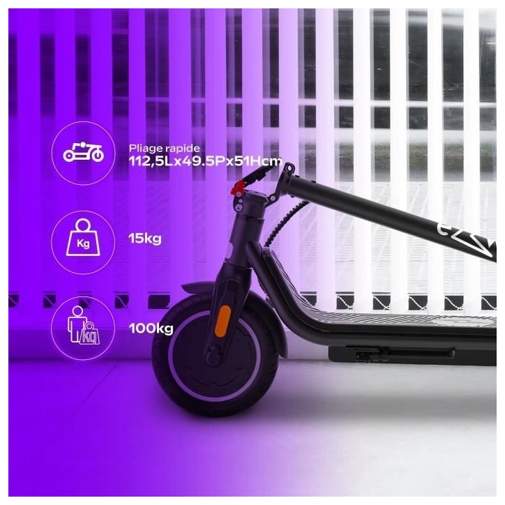 Trottinette électrique EZWAY - EX85 - 450 W - Roues 8,5 - Autonomie 20 km Trottinette électrique EZWAY - EX85 - 450 W - Roues 8,5 - Autonomie 20 km