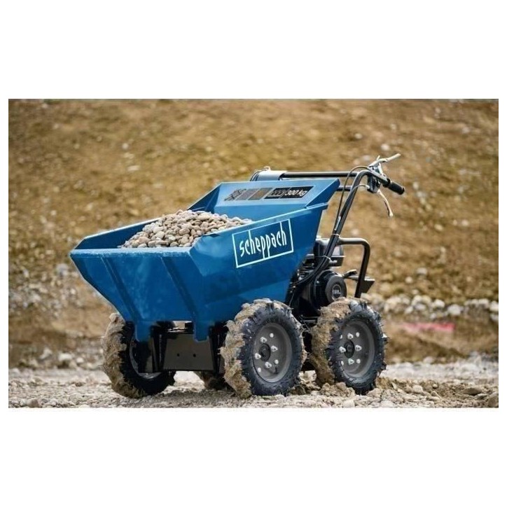 Benne basculante motorisé SCHEPPACH DP3000 charge max 300 kg - 5.6CV - 196CC