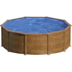 Piscine hors sol acier ronde imitation bois - GRE - Pacific - Diametre