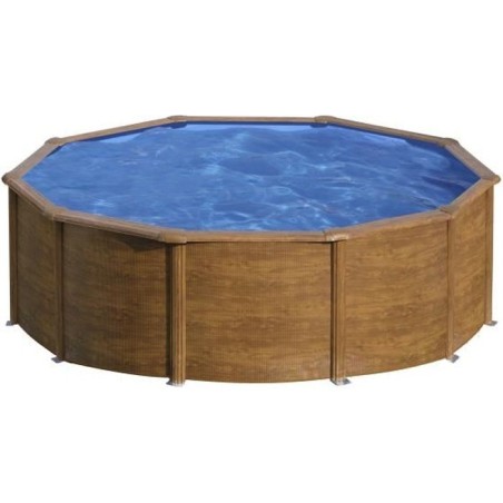Piscine hors sol acier ronde imitation bois - GRE - Pacific - Diametre