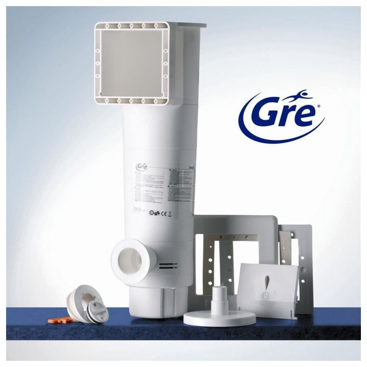 GRE - Kit Piscine hors sol acier ronde blanche - Ø300 x H122 (Livrée avec filtre a cartouche + échelle) GRE - Kit Piscine hors sol acier ronde blanche - Ø300 x H122 (Livrée avec filtre a cartouche + échelle)