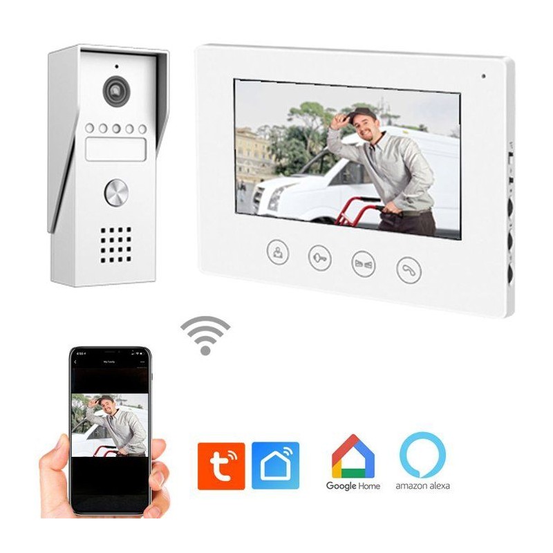 Portier Vidéo - KYF - Filaire - Connecté Wifi - Ecran tactile 7'' -
