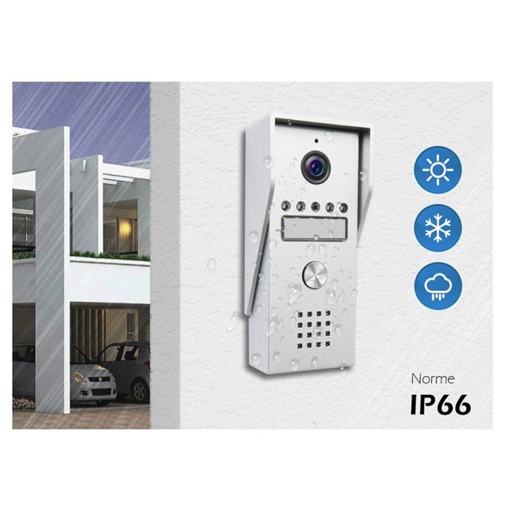 Portier Vidéo - KYF - Filaire - Connecté Wifi - Ecran tactile 7'' - 2 fils