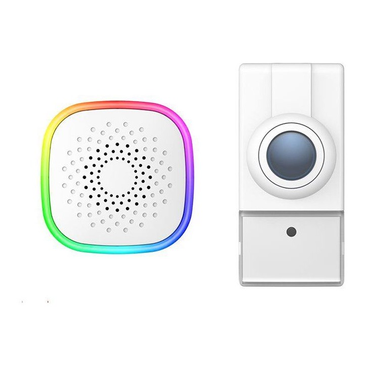 Carillon USB - KYF - Flash LED Multi couleur + bouton de sonnette sur piles - 300 metres de portée - 60 mélodies Carillon USB - KYF - Flash LED Multi couleur + bouton de sonnette sur piles - 300 metres de portée - 60 mélodies