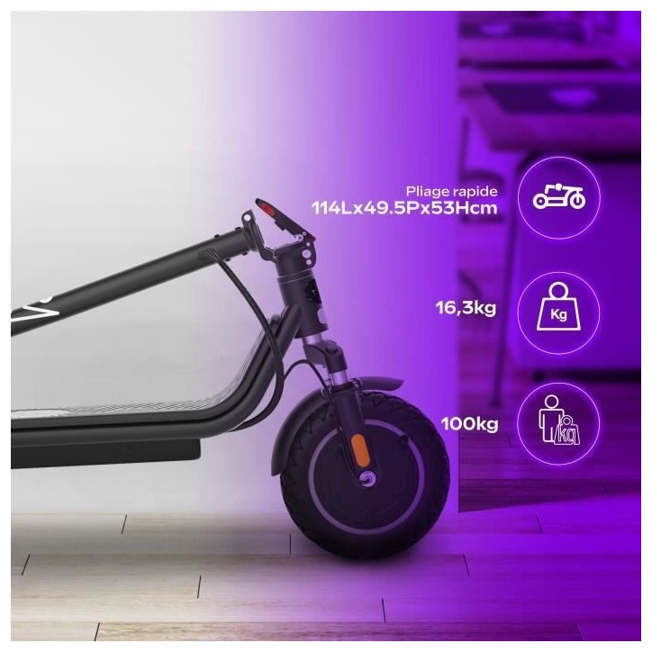 Trottinette électrique - EZWAY - EX100 - 450 W - Roues 10 - Autonomie 25 km Trottinette électrique - EZWAY - EX100 - 450 W - Roues 10 - Autonomie 25 km