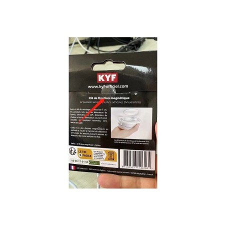 Lot de 2 kit de fixation magnétique Universel - KYF - Puissants aimants a surface adhésive - 3m - Extra forte