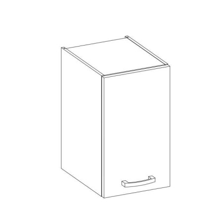 Meuble haut 1 porte battante - Décor chene sonoma - L 40 x P 31,6 x 72 cm - LASSEN