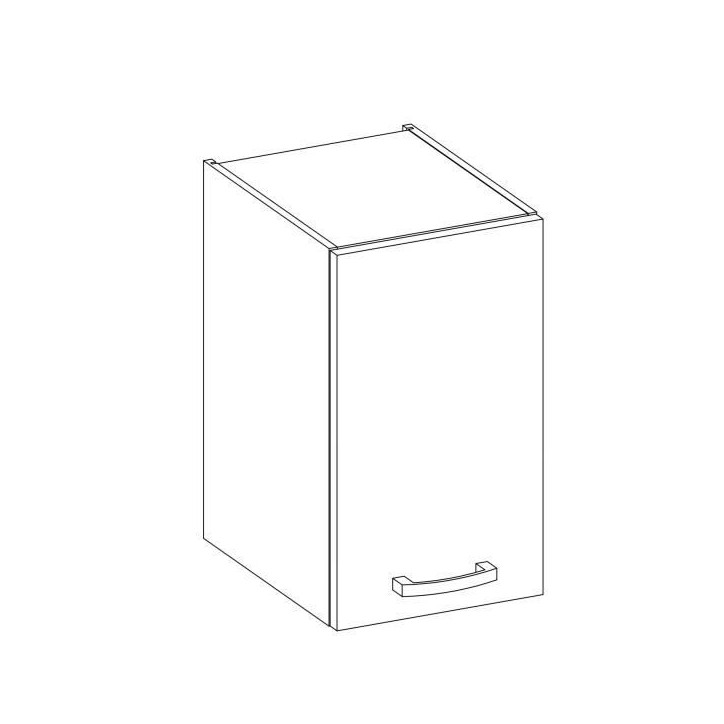Meuble haut 1 porte battante - Décor chene sonoma - L 40 x P 31,6 x 72 cm - LASSEN Meuble haut 1 porte battante - Décor chene sonoma - L 40 x P 31,6 x 72 cm - LASSEN