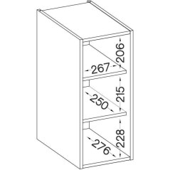 Meuble haut 1 porte battante - Décor chene sonoma - L 30 x P 31,6 x H