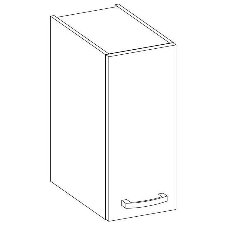 Meuble haut 1 porte battante - Décor chene sonoma - L 30 x P 31,6 x H 72 cm - LASSEN Meuble haut 1 porte battante - Décor chene sonoma - L 30 x P 31,6 x H 72 cm - LASSEN
