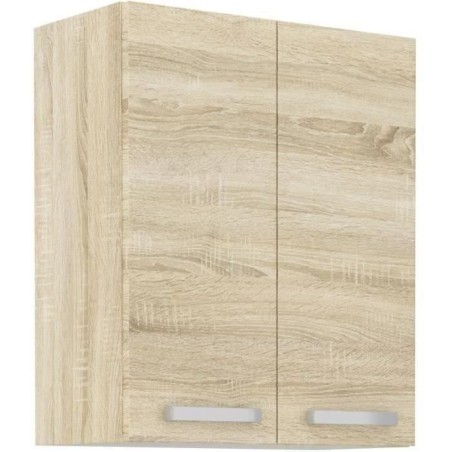 Meuble haut 2 portes battantes - Décor chene sonoma - L 60 cm x P 31,